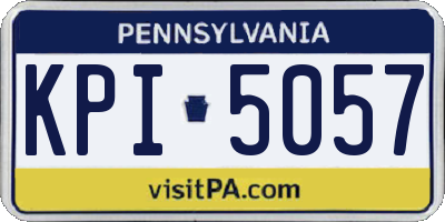 PA license plate KPI5057