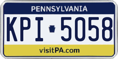 PA license plate KPI5058