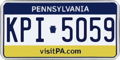 PA license plate KPI5059