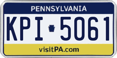 PA license plate KPI5061