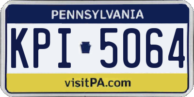 PA license plate KPI5064
