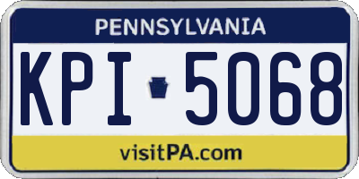 PA license plate KPI5068