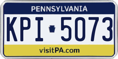 PA license plate KPI5073
