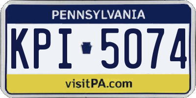 PA license plate KPI5074