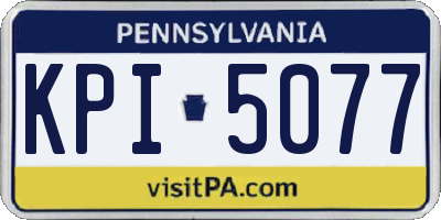 PA license plate KPI5077