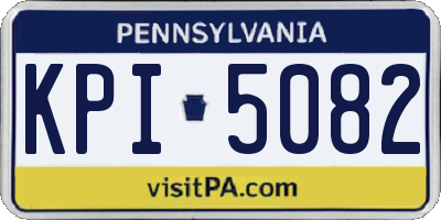 PA license plate KPI5082