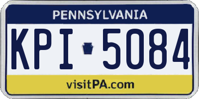 PA license plate KPI5084