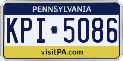 PA license plate KPI5086