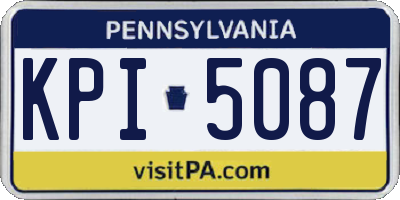 PA license plate KPI5087