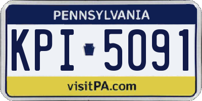 PA license plate KPI5091