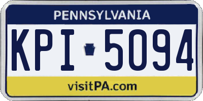 PA license plate KPI5094