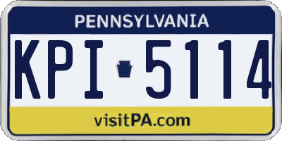 PA license plate KPI5114