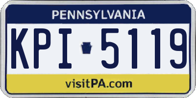 PA license plate KPI5119