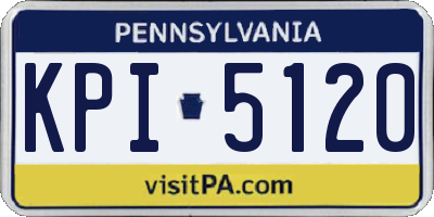 PA license plate KPI5120