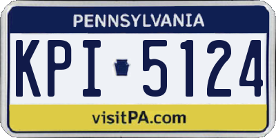 PA license plate KPI5124