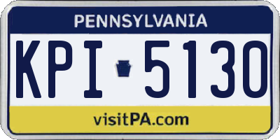 PA license plate KPI5130