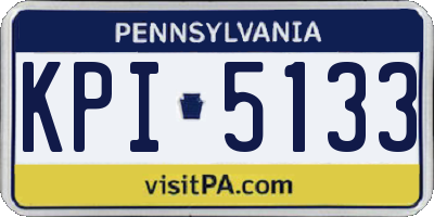PA license plate KPI5133