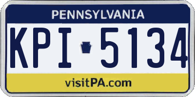 PA license plate KPI5134