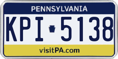 PA license plate KPI5138