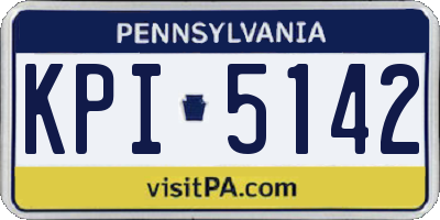 PA license plate KPI5142