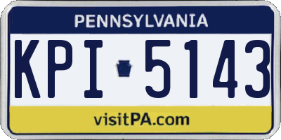 PA license plate KPI5143