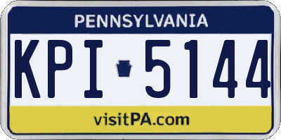 PA license plate KPI5144
