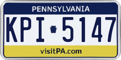 PA license plate KPI5147