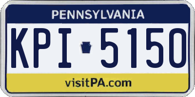 PA license plate KPI5150