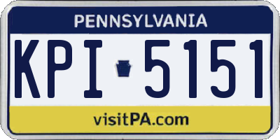 PA license plate KPI5151