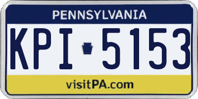 PA license plate KPI5153