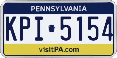 PA license plate KPI5154