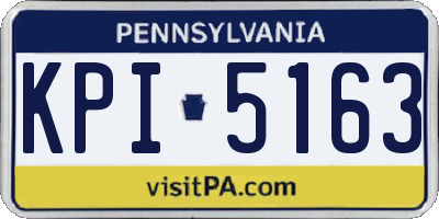 PA license plate KPI5163