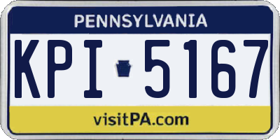 PA license plate KPI5167