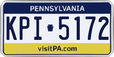 PA license plate KPI5172