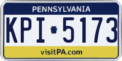 PA license plate KPI5173