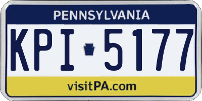 PA license plate KPI5177