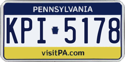PA license plate KPI5178