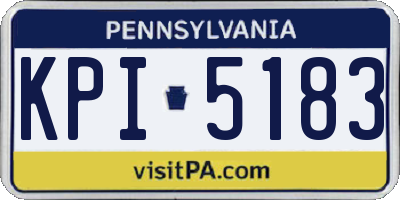 PA license plate KPI5183