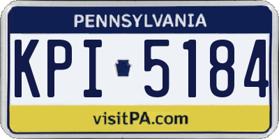 PA license plate KPI5184