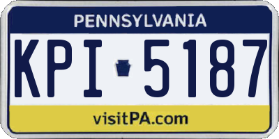 PA license plate KPI5187