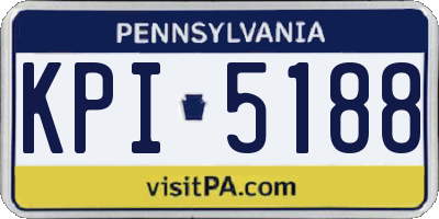 PA license plate KPI5188