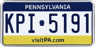 PA license plate KPI5191