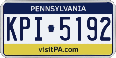 PA license plate KPI5192