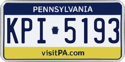 PA license plate KPI5193