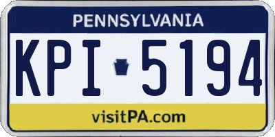 PA license plate KPI5194