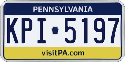 PA license plate KPI5197