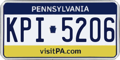 PA license plate KPI5206