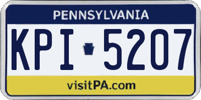 PA license plate KPI5207