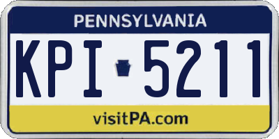 PA license plate KPI5211