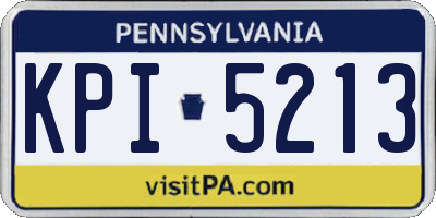 PA license plate KPI5213